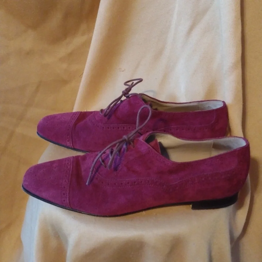 Manolo Blahnik Flat Brogues 38 Host Pick! - Picture 3 of 11